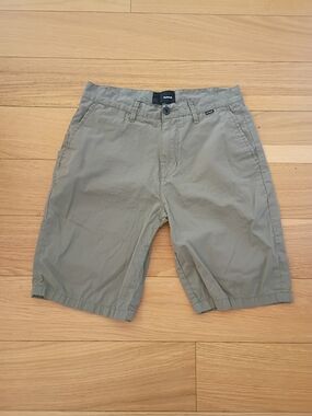 Hurley 28 Men's Flat Front Shorts in Light Olive